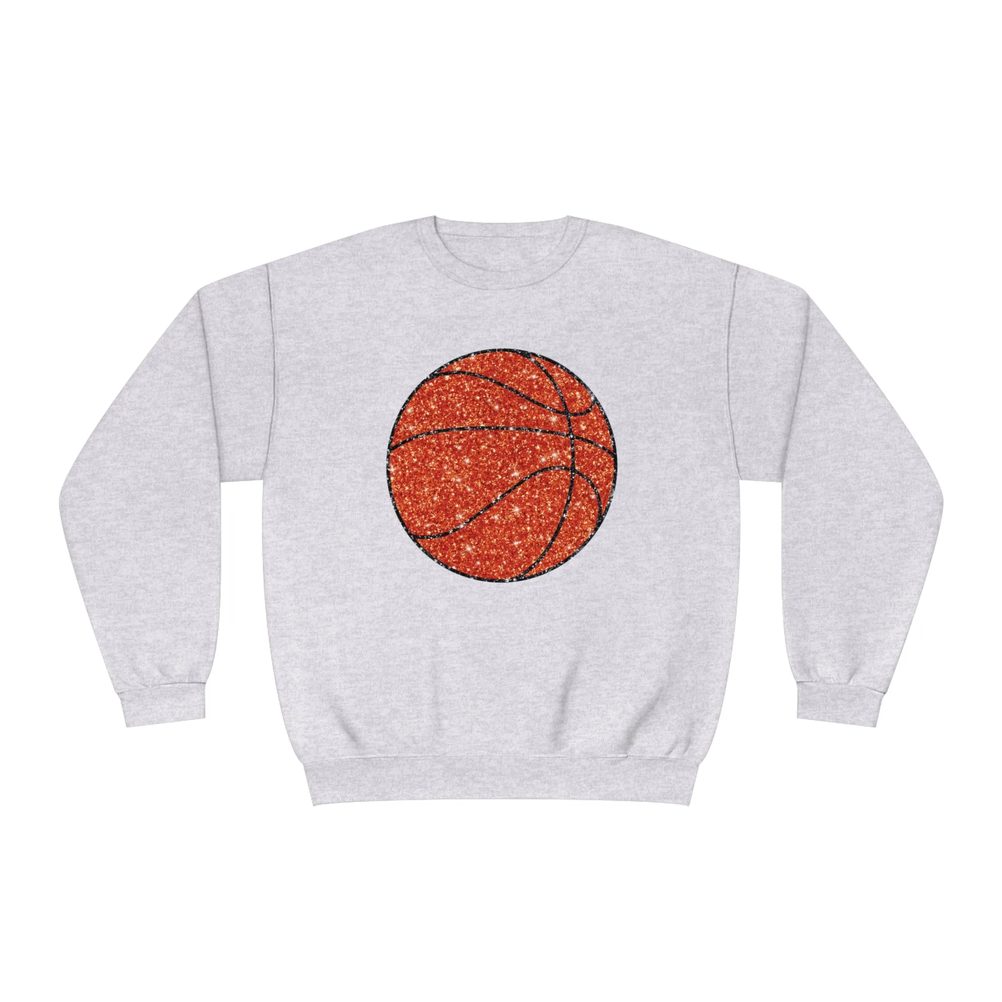 Hazel Blues® |  Large Basketball Faux Glitter Graphic Sweatshirt