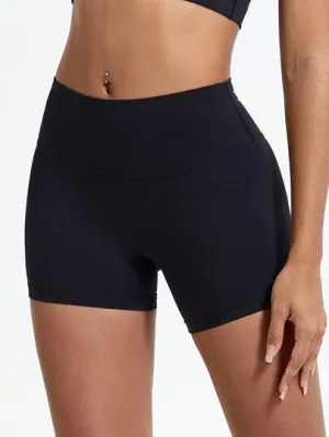 High-Waist Yoga Sports Shorts – Breathable, Stretchy Workout & Cycling Bottoms