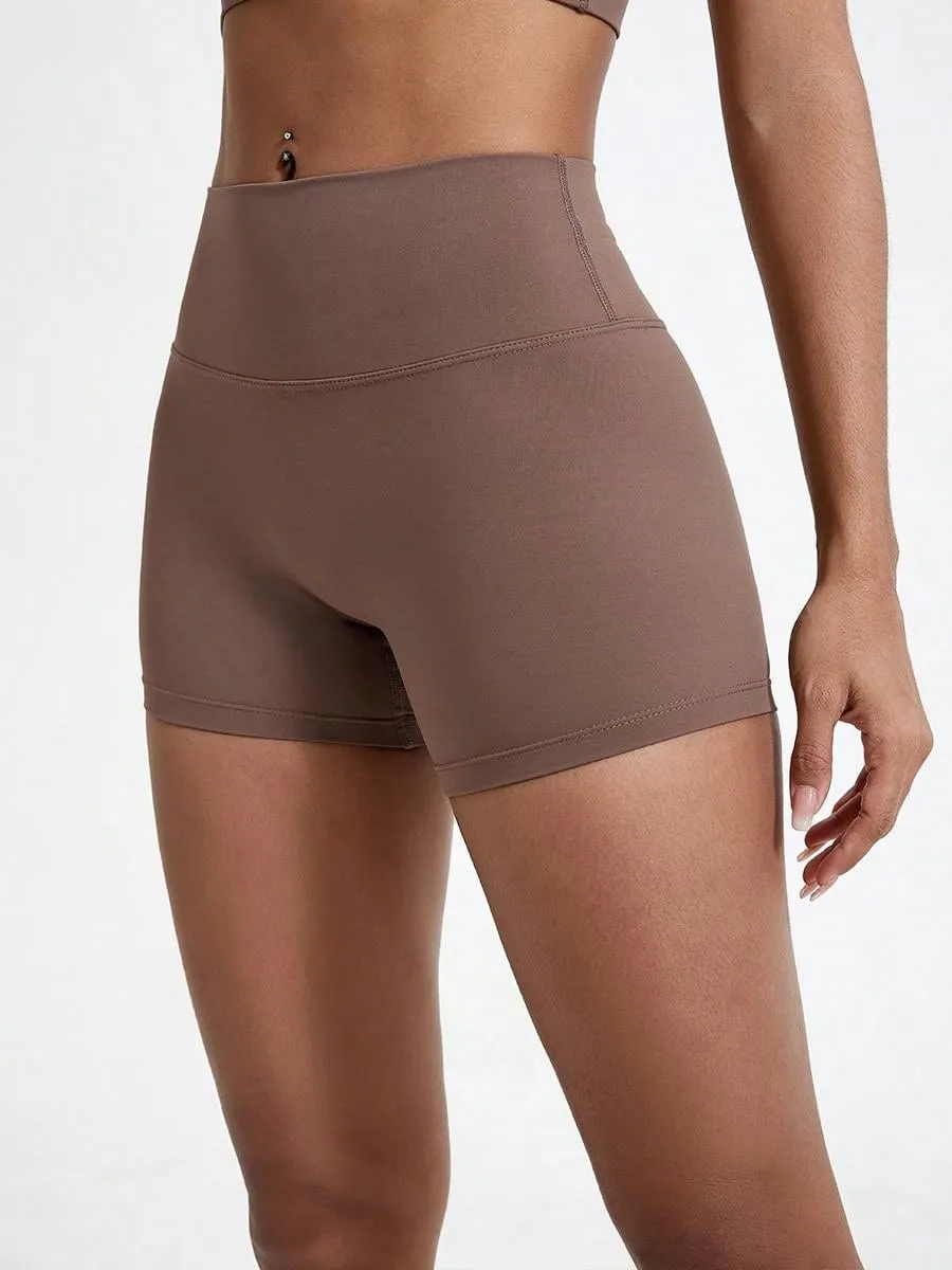 High-Waist Yoga Sports Shorts – Breathable, Stretchy Workout & Cycling Bottoms