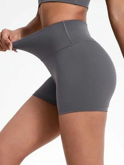 High-Waist Yoga Sports Shorts – Breathable, Stretchy Workout & Cycling Bottoms