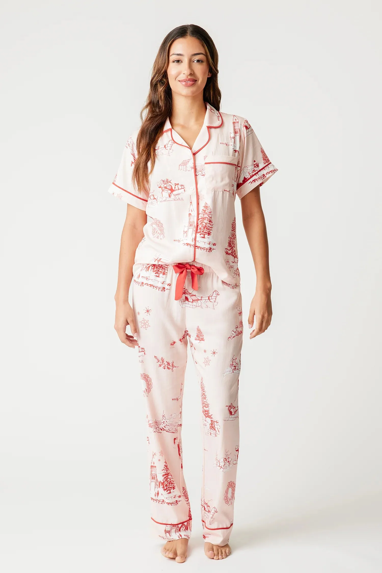 HOLIDAY TOILE PAJAMA PANTS SET