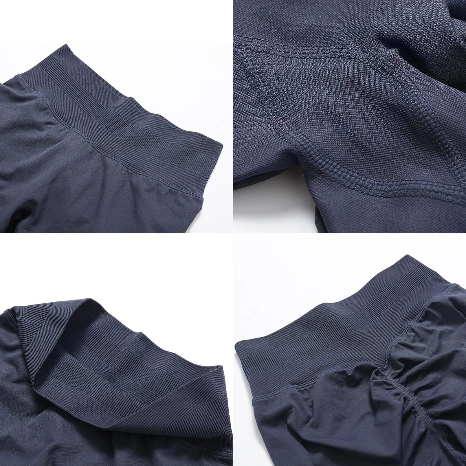 Impact Leggings for Women Seamless Workout Yoga Pants Hidden Scrunch Butt Tummy Control Gym Leggings Mid Low Waist 25" Slate Gray