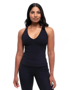 Impulse Racer Back Tank | Black