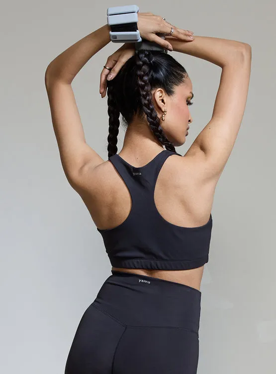 Intense Racer Back Sports Bra Matte Black