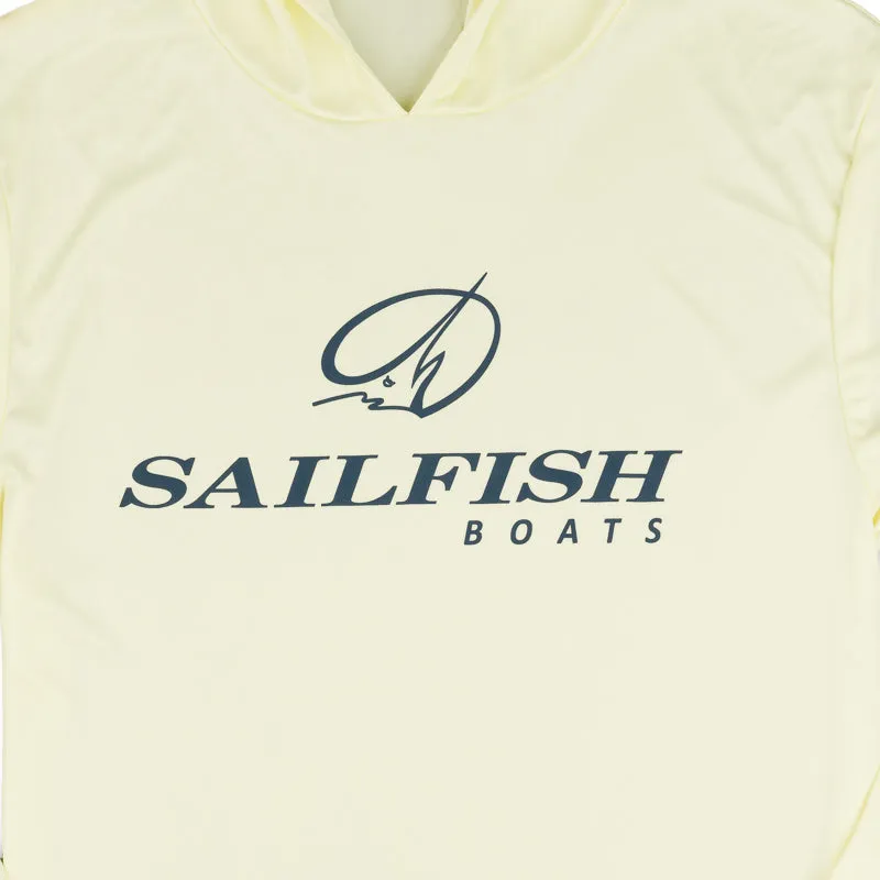 Island LS Performance Hooded Tee - Pale Yellow