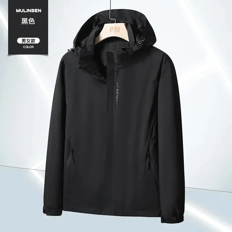 Jackets For Women Men Waterproof Windbreaker Camping Climbing Outdoor Hiking Coats Solid Color Spring Autumn Unisex Outerwear