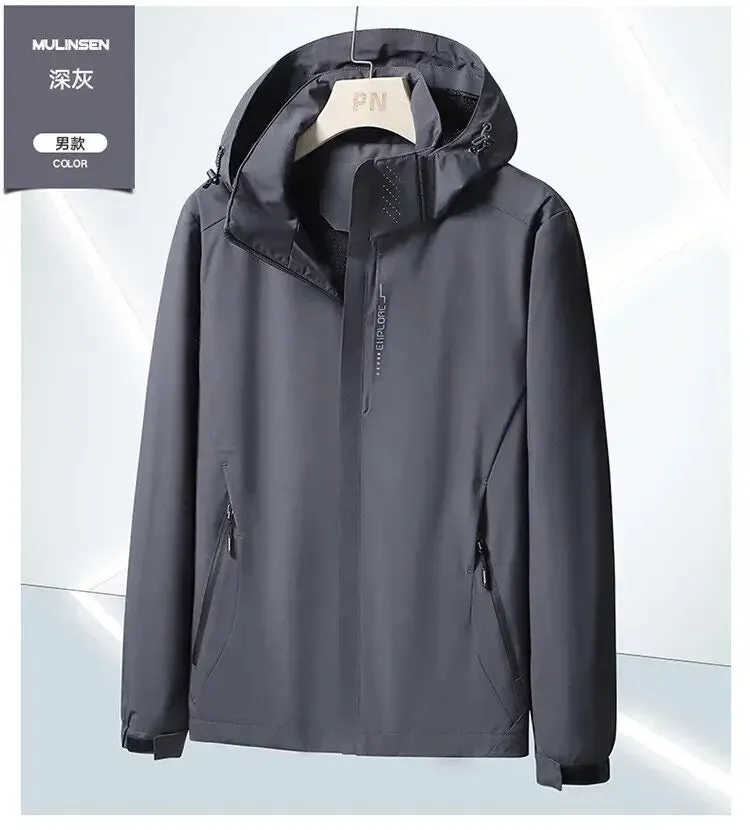Jackets For Women Men Waterproof Windbreaker Camping Climbing Outdoor Hiking Coats Solid Color Spring Autumn Unisex Outerwear