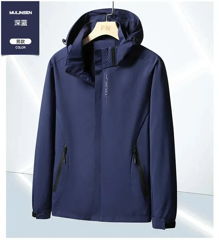 Jackets For Women Men Waterproof Windbreaker Camping Climbing Outdoor Hiking Coats Solid Color Spring Autumn Unisex Outerwear