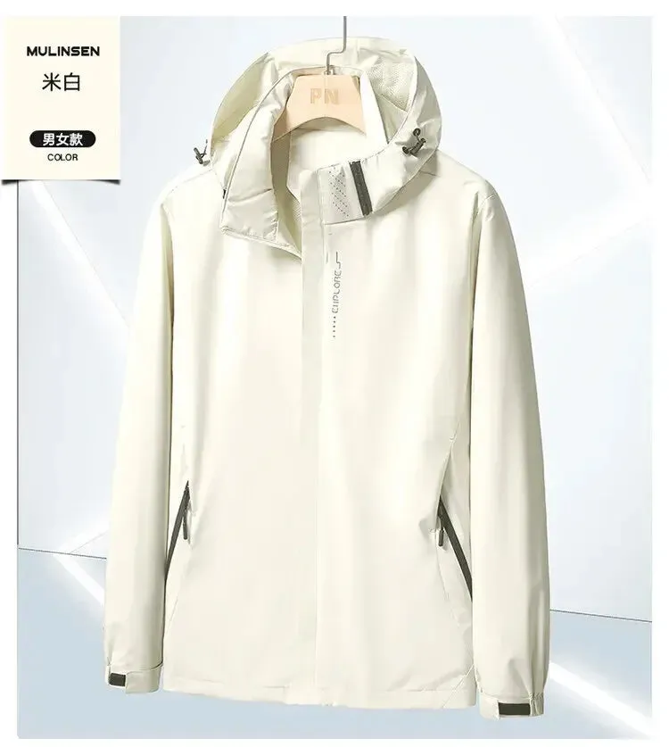 Jackets For Women Men Waterproof Windbreaker Camping Climbing Outdoor Hiking Coats Solid Color Spring Autumn Unisex Outerwear