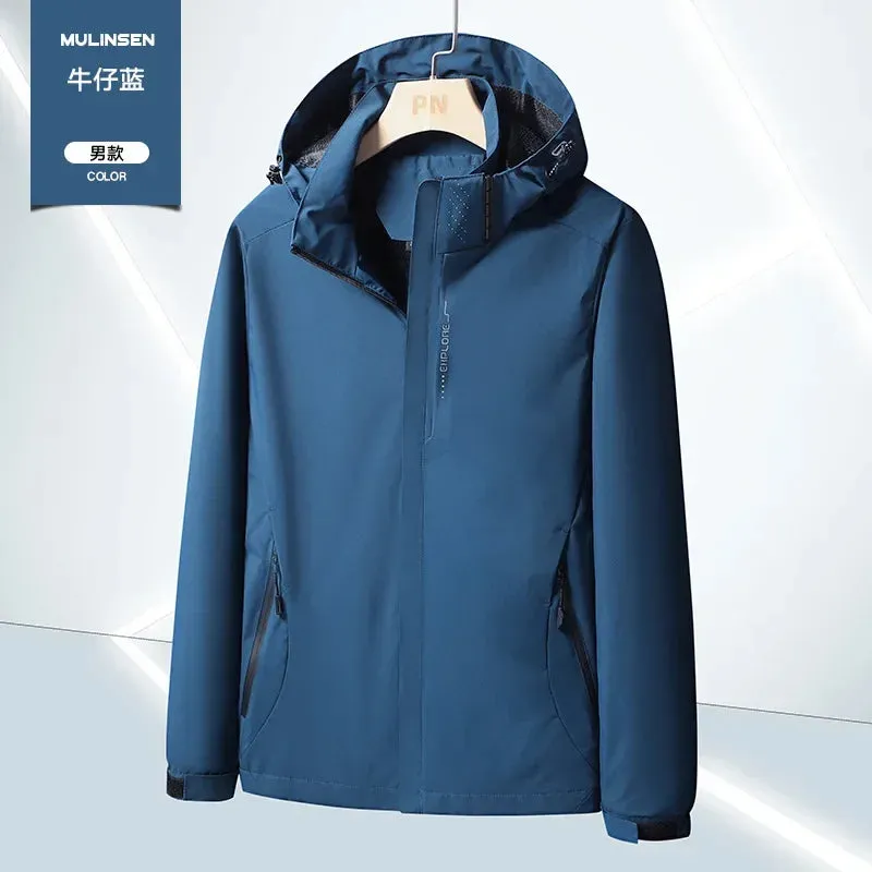 Jackets For Women Men Waterproof Windbreaker Camping Climbing Outdoor Hiking Coats Solid Color Spring Autumn Unisex Outerwear