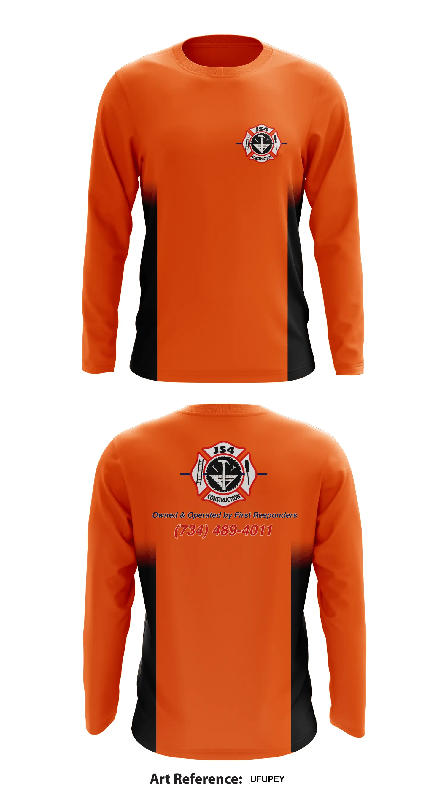 JS4 Construction  Store 1 Core Men's LS Performance Tee - UfuPEY