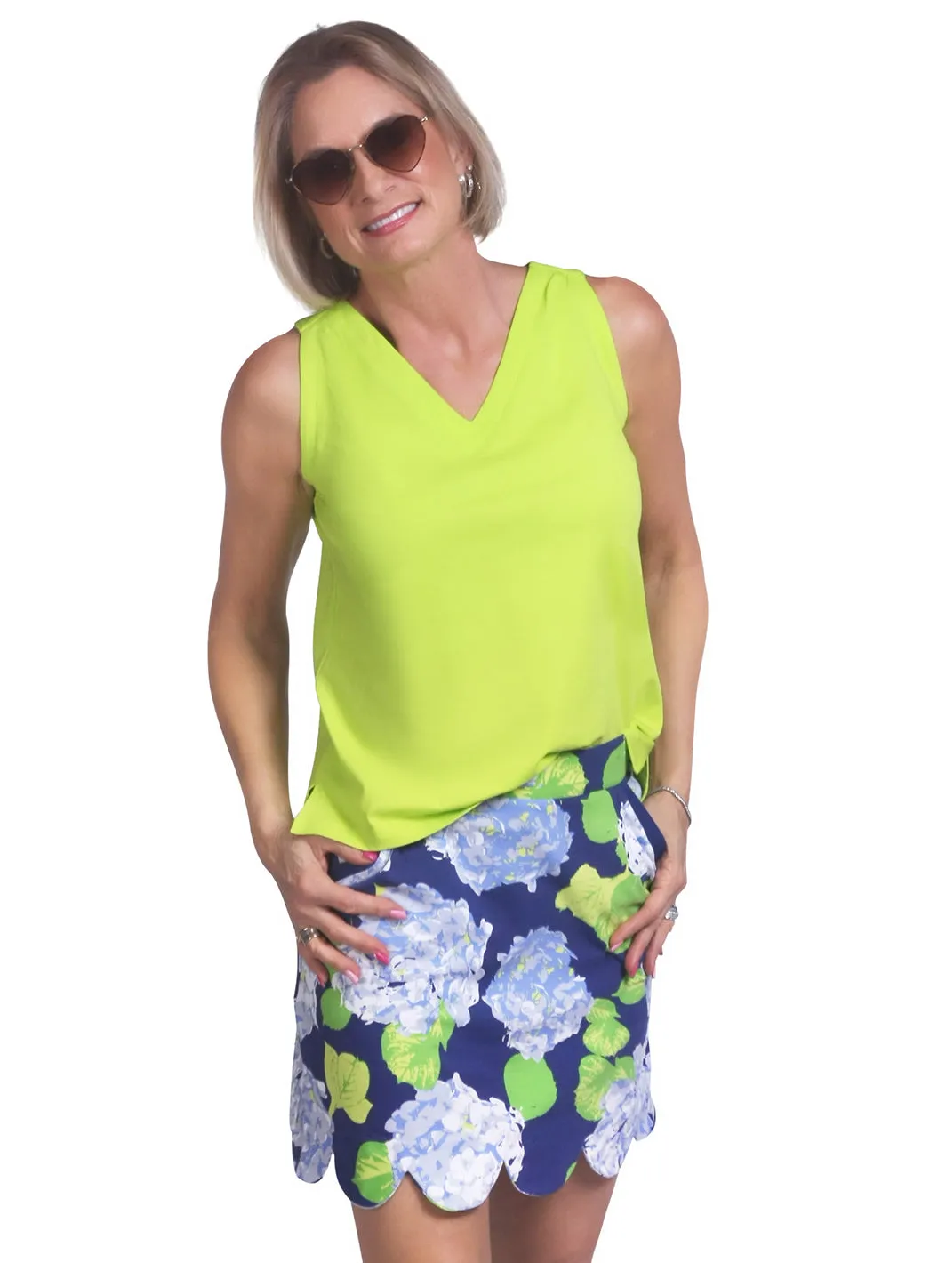 Kitty Tank Top Lime