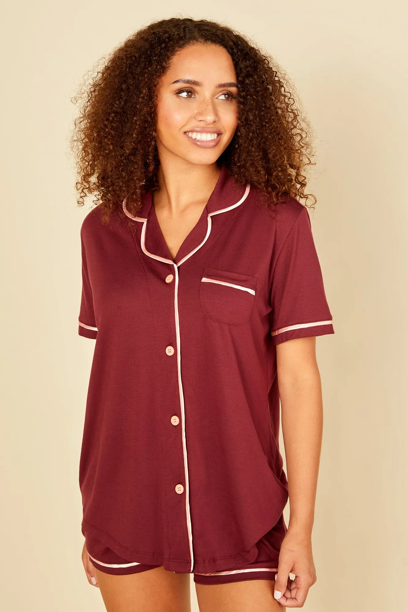 Kurzärmeliges Pyjama-Top