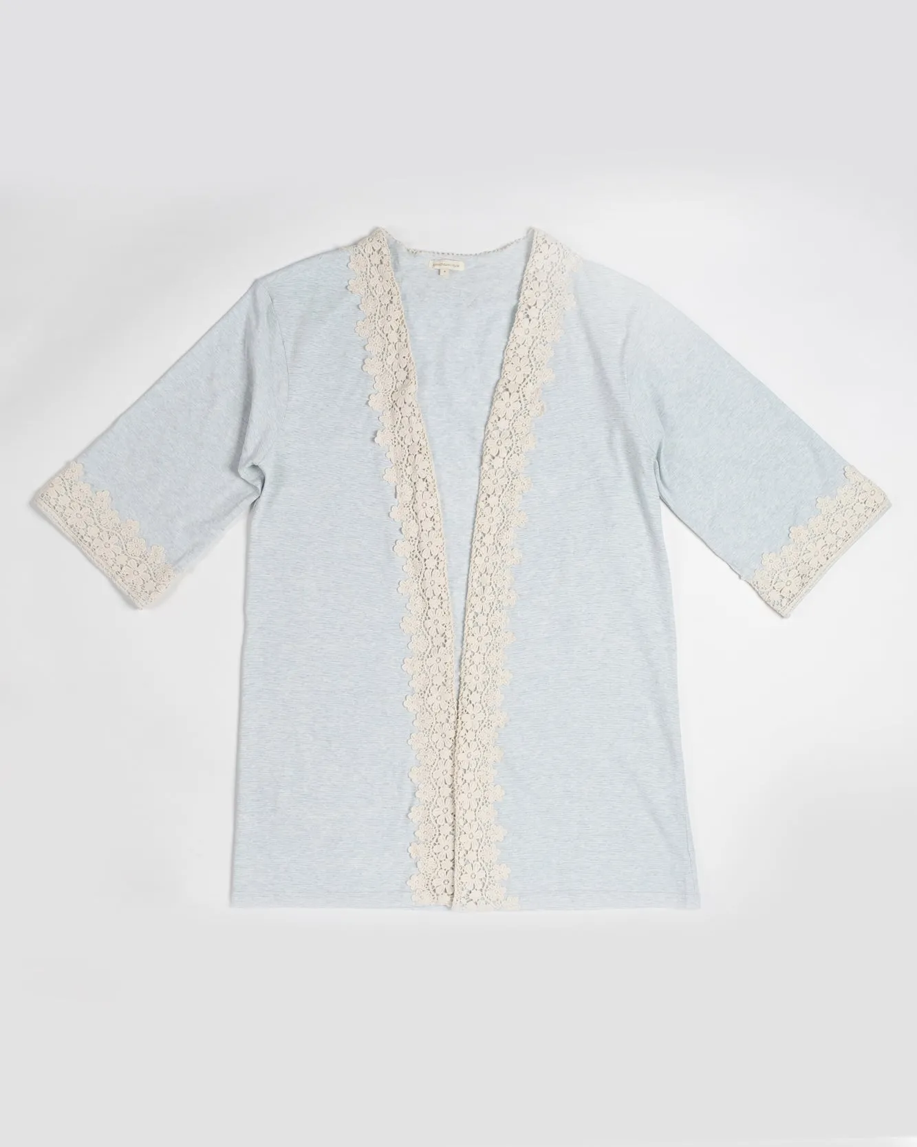 Lace Nursing Pajama Set (Pack of 3, top, pants & overshirt cardigan)