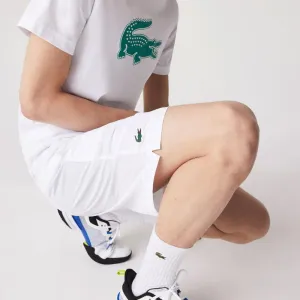 Lacoste Men's Ultra Light Short (White/Navy Blue)