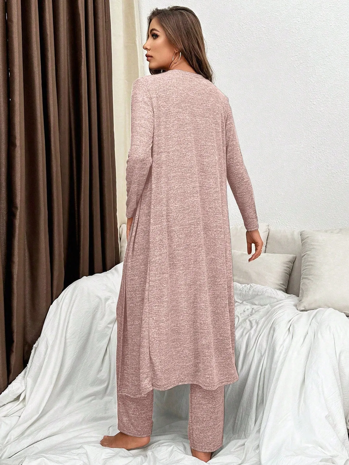 Ladies' Solid Color Home Clothes Set