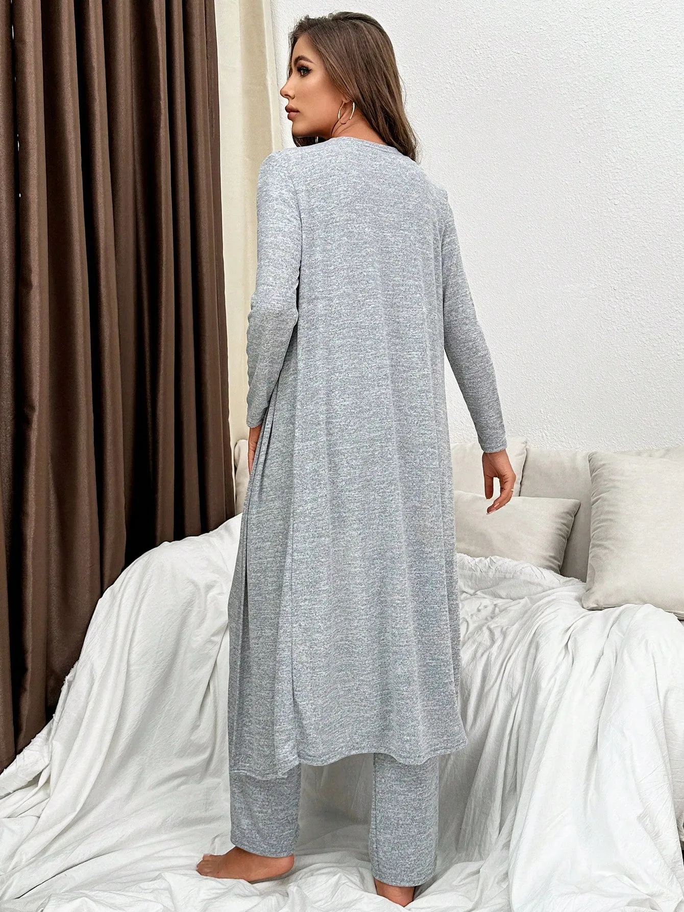 Ladies' Solid Color Home Clothes Set