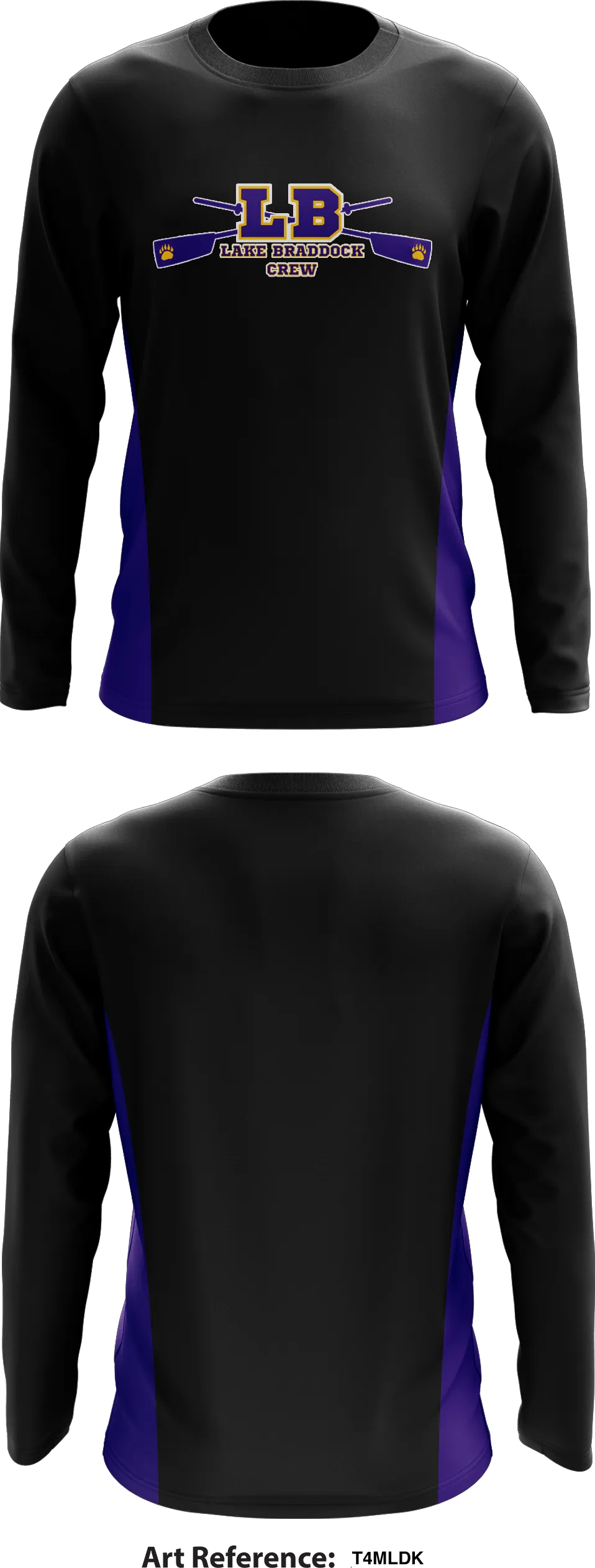 Lake Braddock Crew Core Men's LS Performance Tee - T4MLdk