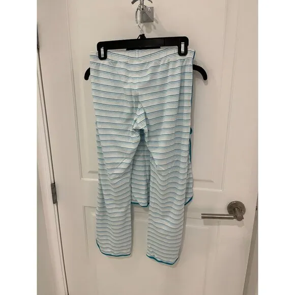 LAKE Pima Cotton Pajama Set Blue Striped Tank Top Pants Sz XS Loungewear
