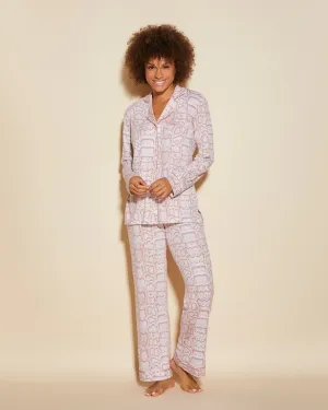 Langärmeliges Top & Hose Pyjama-Set