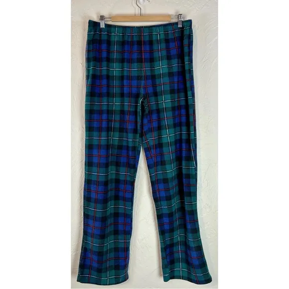 Lauren Ralph Lauren Women’s Brushed Twill Plaid Holiday Pajama Set, size Large