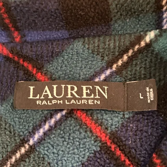 Lauren Ralph Lauren Women’s Brushed Twill Plaid Holiday Pajama Set, size Large