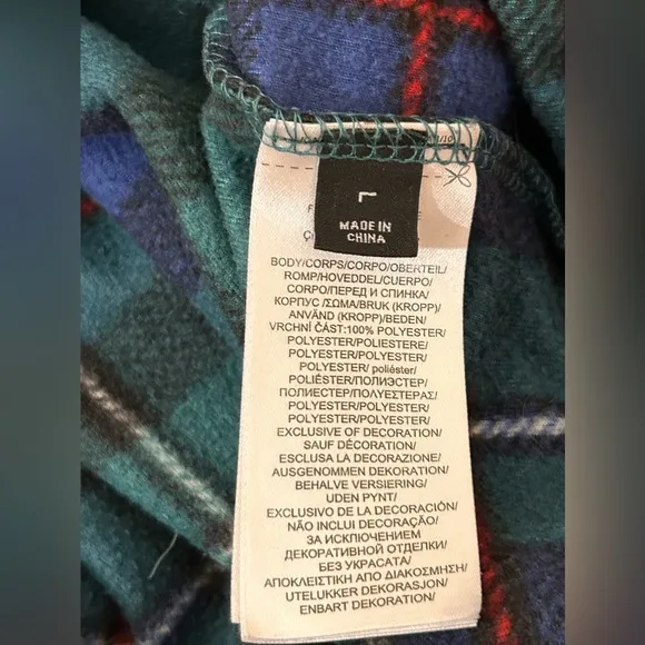 Lauren Ralph Lauren Women’s Brushed Twill Plaid Holiday Pajama Set, size Large