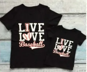 Live, Love, Baseball Mommy and Me Tops