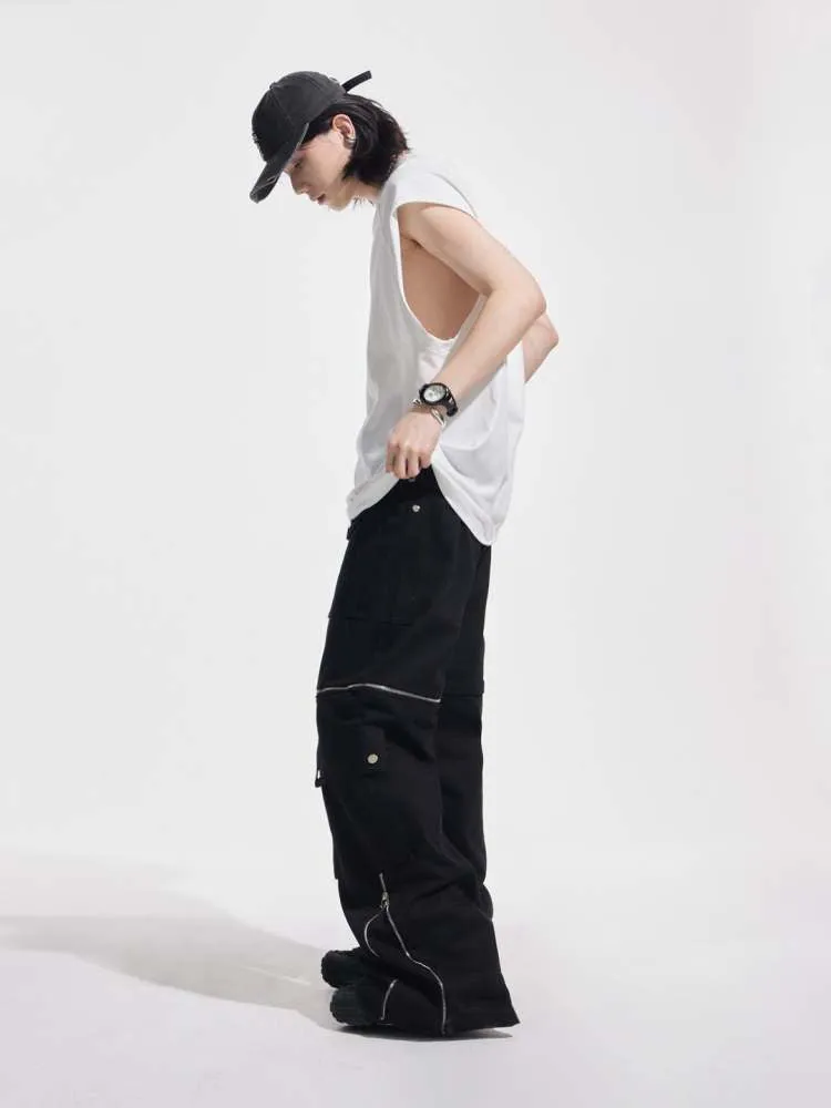 Loose Solid Color Sleeveless Cotton Tops【s0000006734】