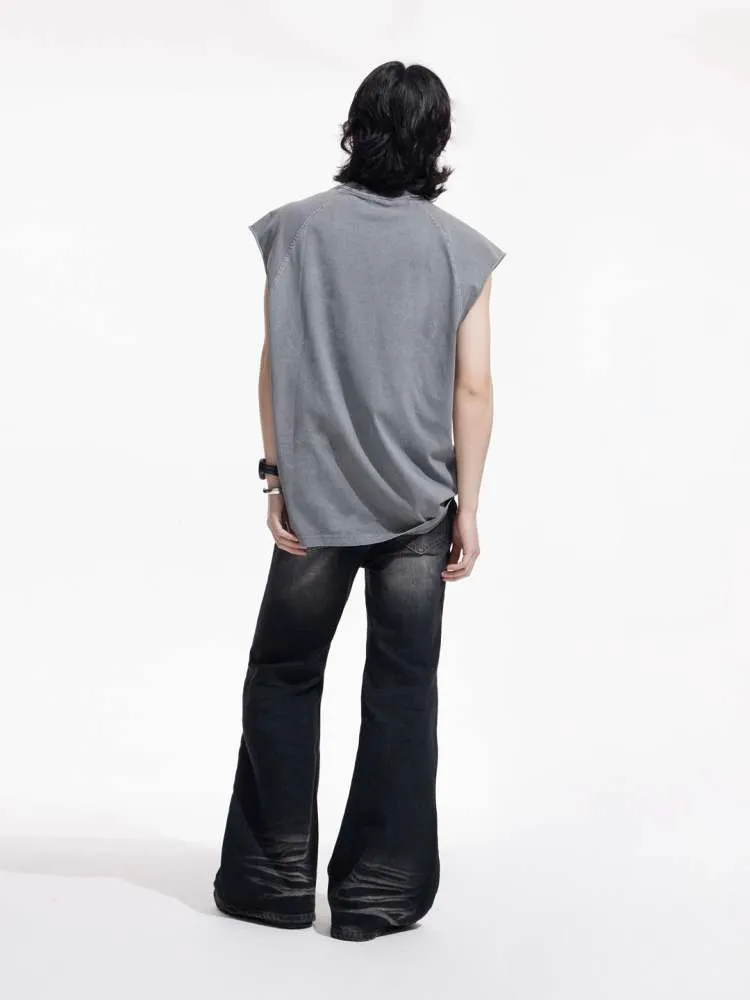 Loose Solid Color Sleeveless Cotton Tops【s0000006734】
