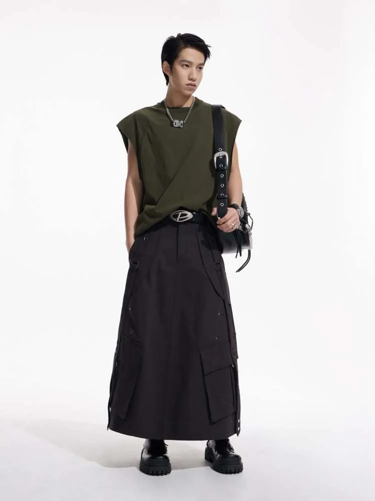 Loose Solid Color Sleeveless Cotton Tops【s0000006734】
