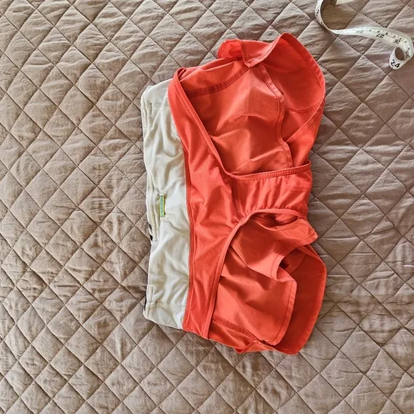 Lululemon red strap decor athletic shorts size S