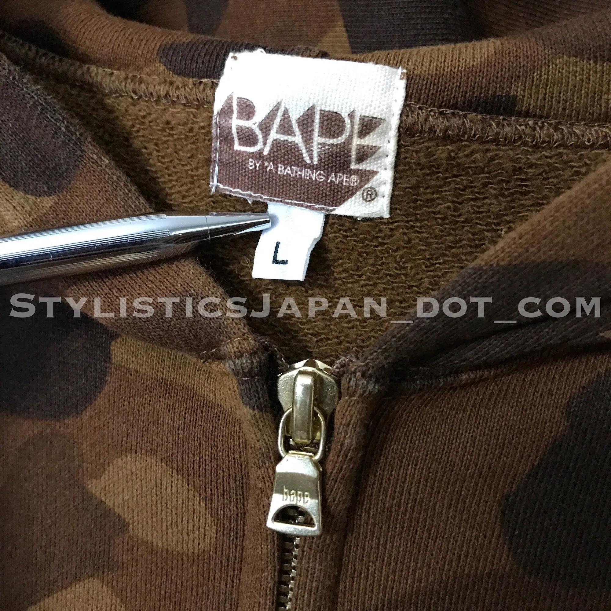 [M] A Bathing Ape Bape Camo Sleeveless Hoodie Brown