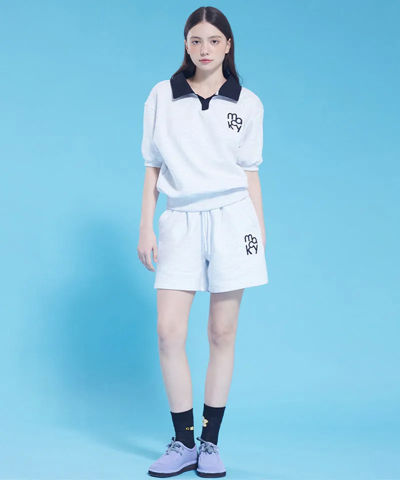 MACKY Golf: Delight Sweat Short Pants - Light Gray