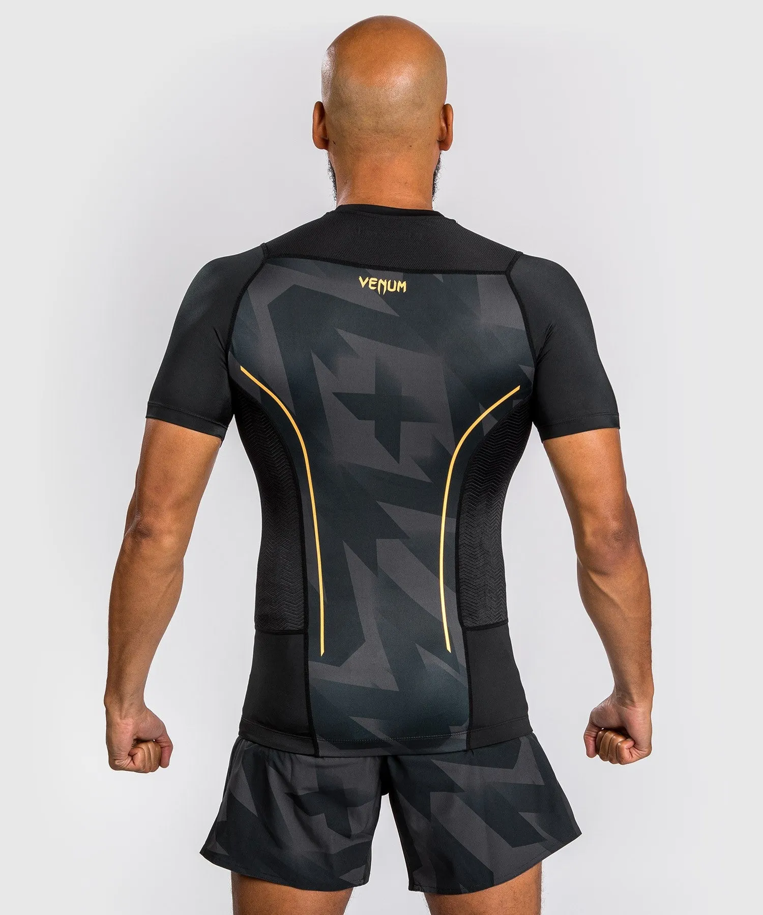 Maglietta Venum Razor Compression - Maniche corte - Nero/Oro