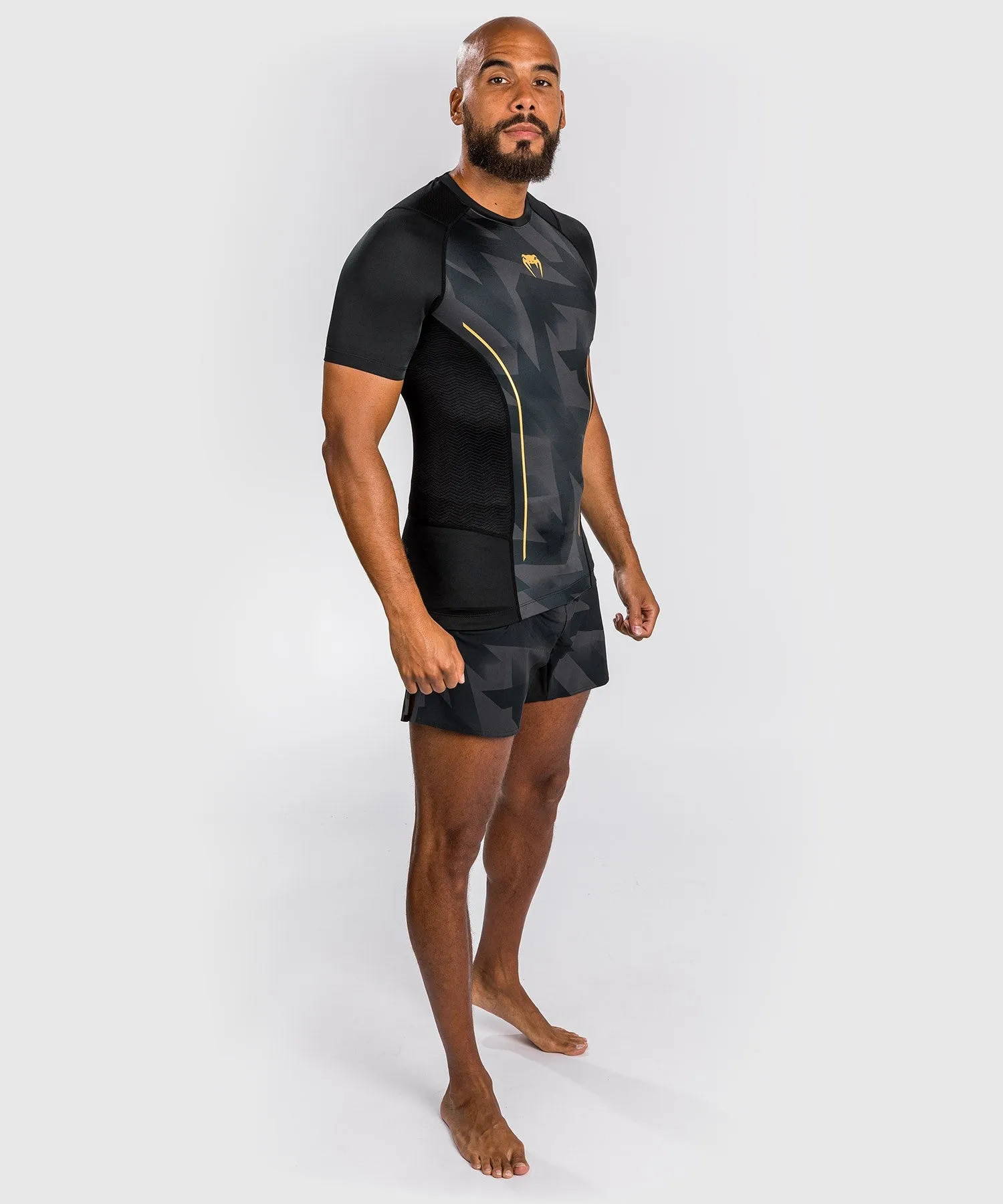 Maglietta Venum Razor Compression - Maniche corte - Nero/Oro