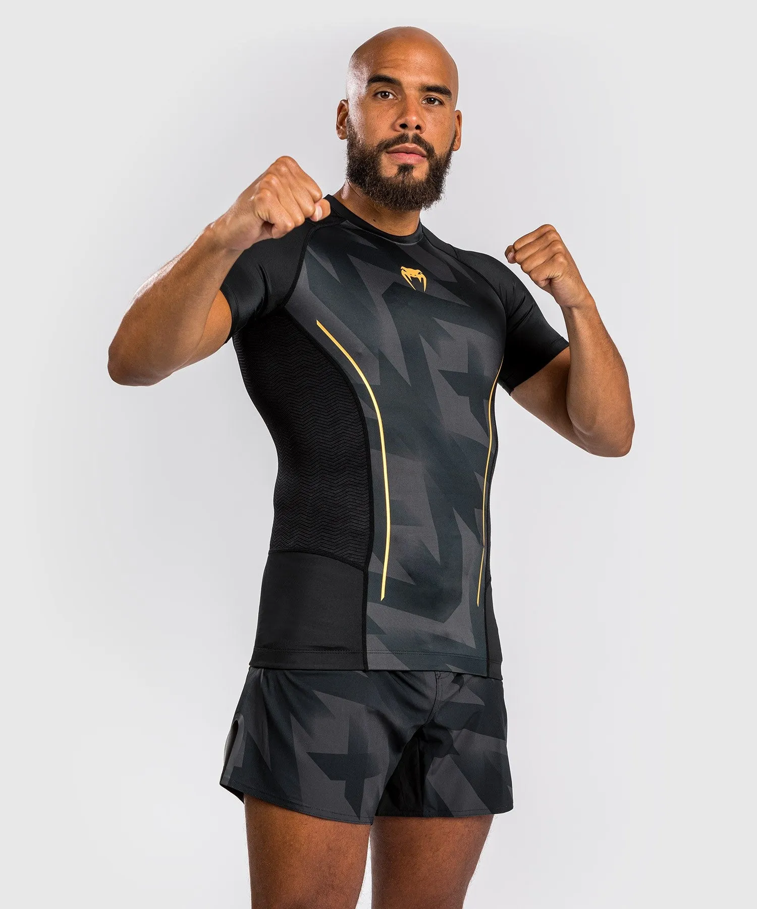 Maglietta Venum Razor Compression - Maniche corte - Nero/Oro