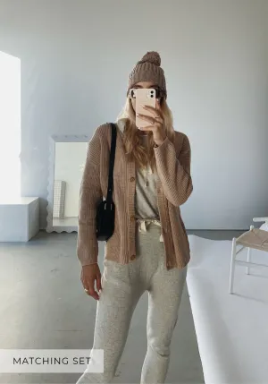 Matching Set - Knit Hoodie & Knit Pant - Fog