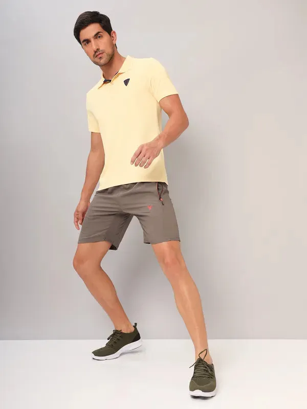 Men Self Design Slim Fit Polo T-shirt with AIRTEX STRIPES