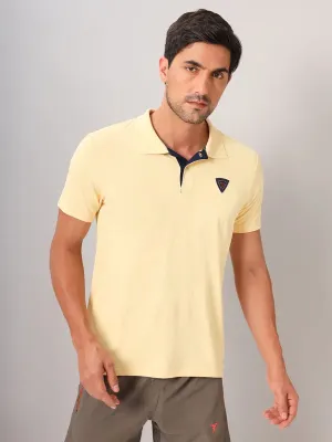 Men Self Design Slim Fit Polo T-shirt with AIRTEX STRIPES