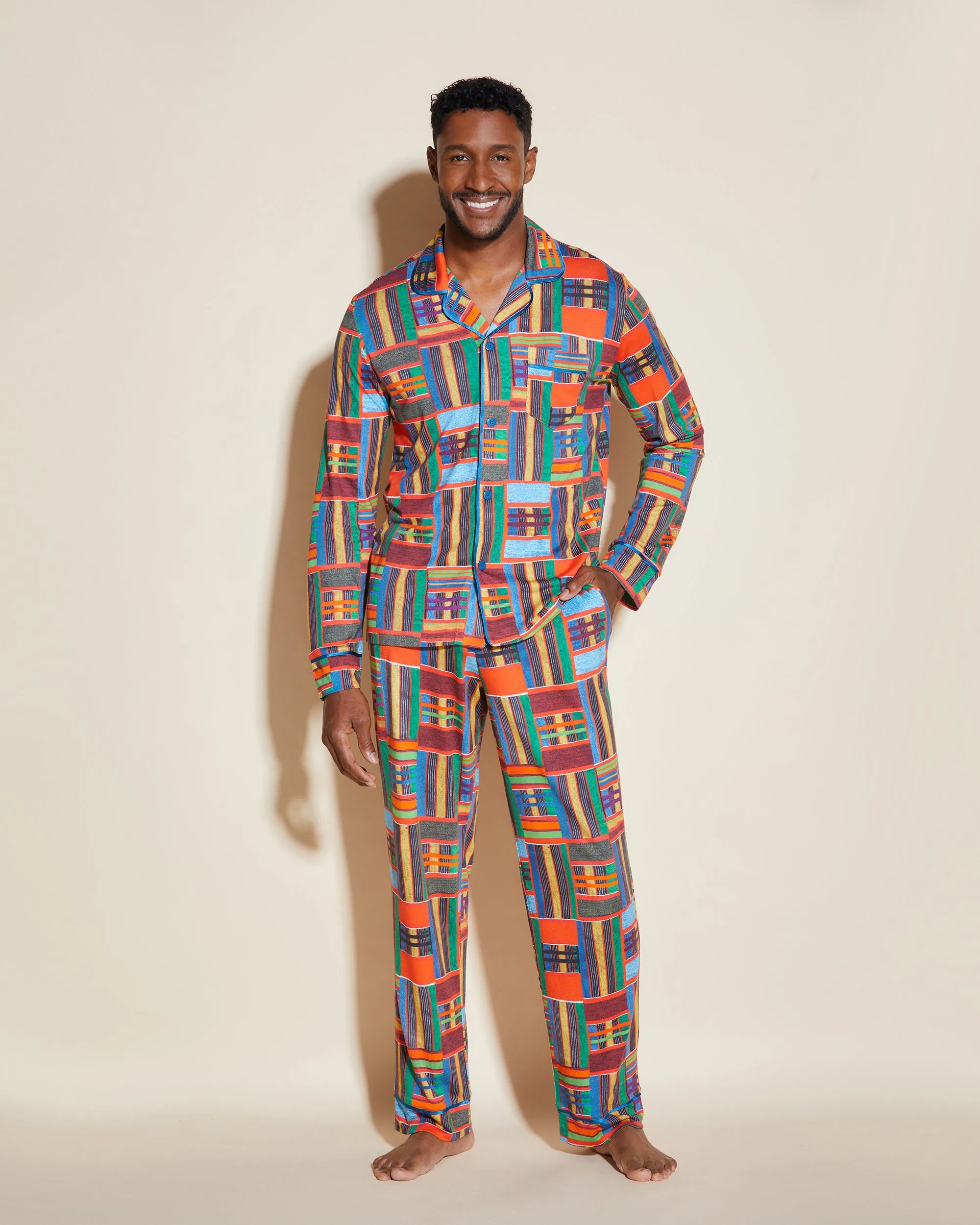 Men's Classic Long Sleeve Top & Pant Pajama Set