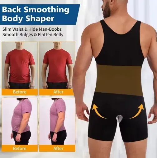 Mens Full Body Shaper Underwear Slimming Abdomen Compression Bodysuits Tummy Control Flat Stomach Shapewear Male Waist Shapers