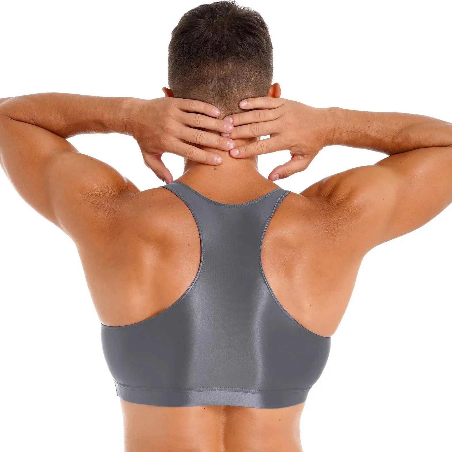 Men's Glossy Sports Crop Top