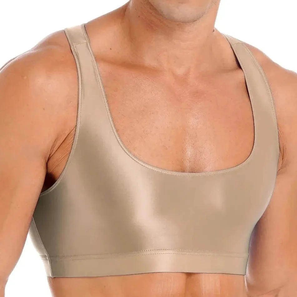Men's Glossy Sports Crop Top