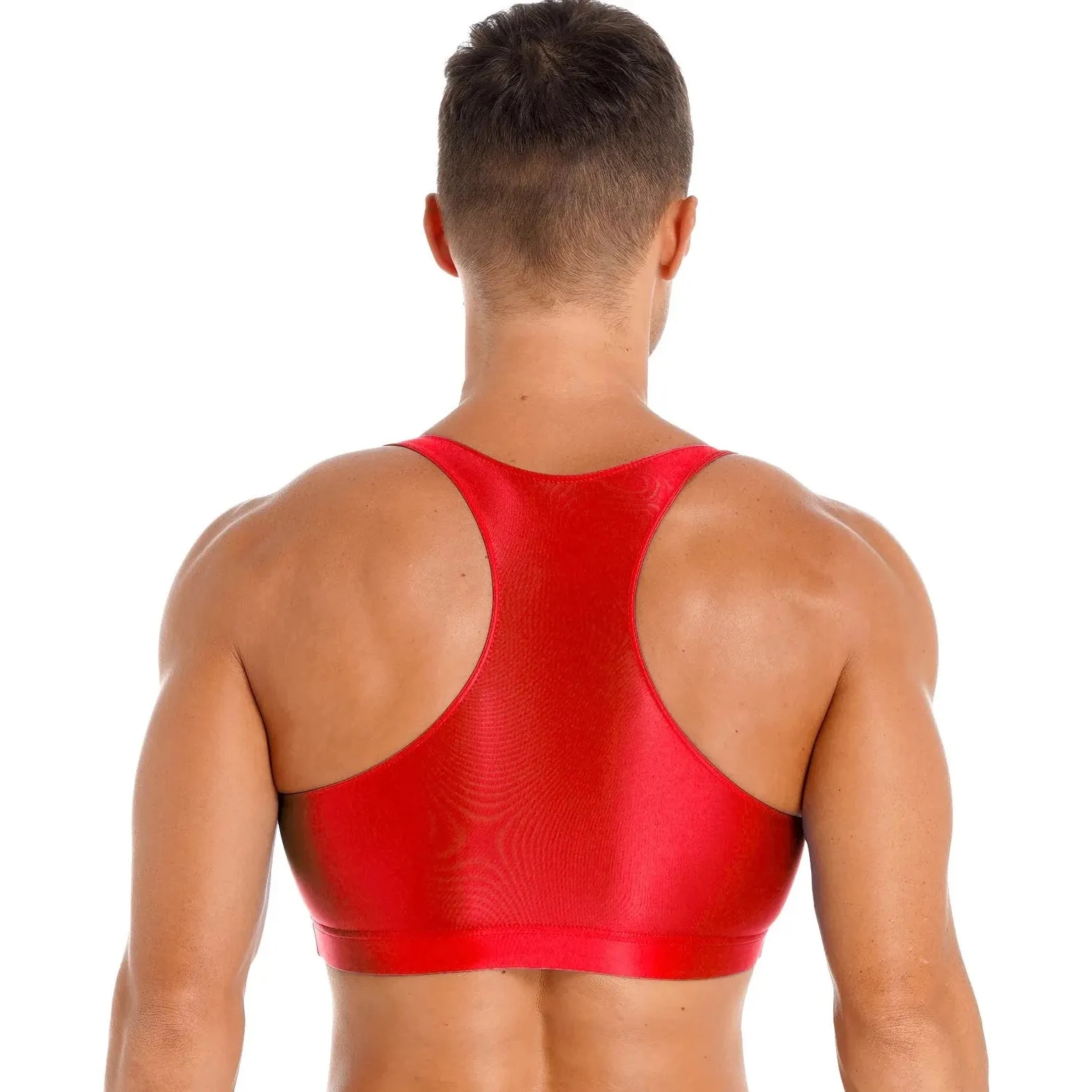 Men's Glossy Sports Crop Top