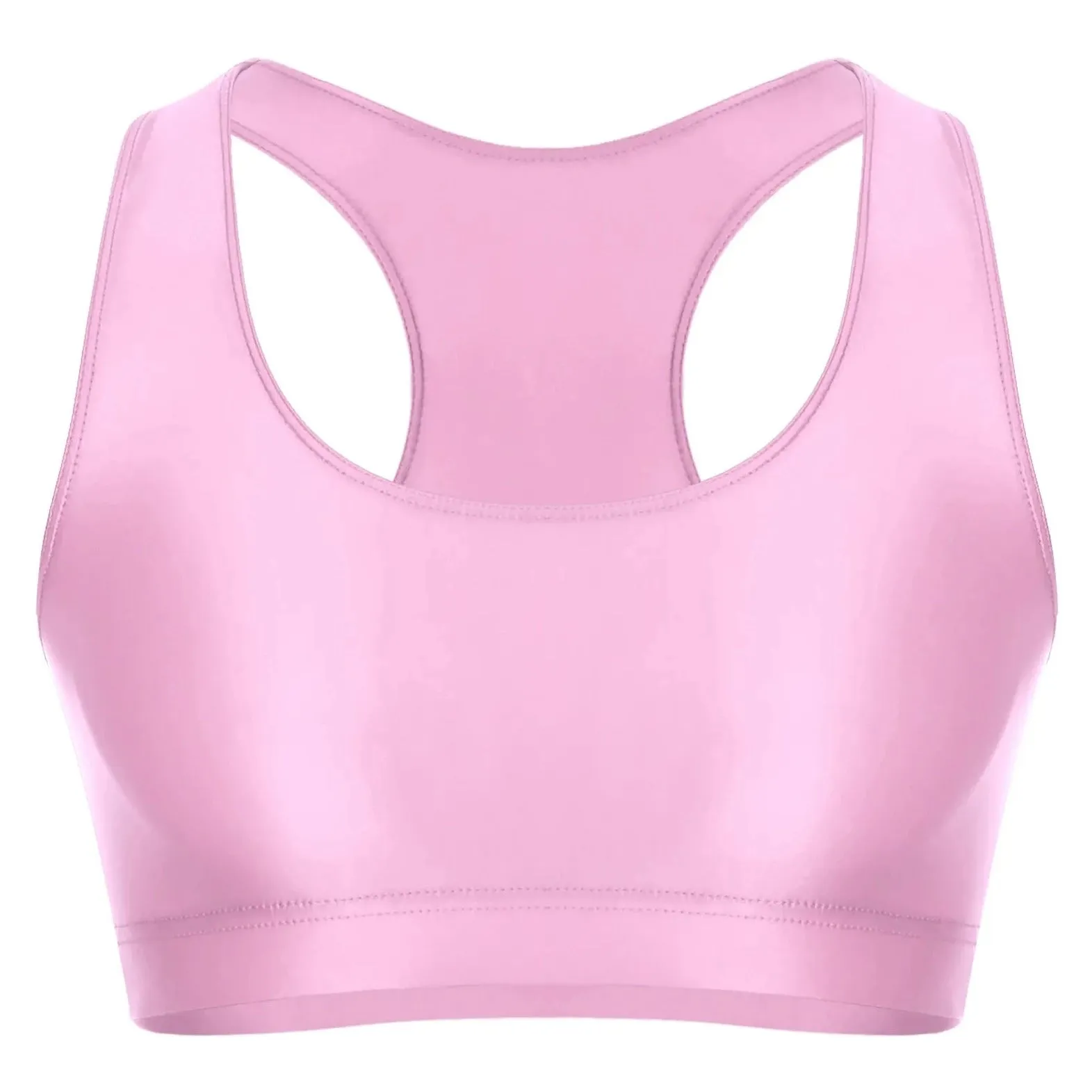 Men's Glossy Sports Crop Top