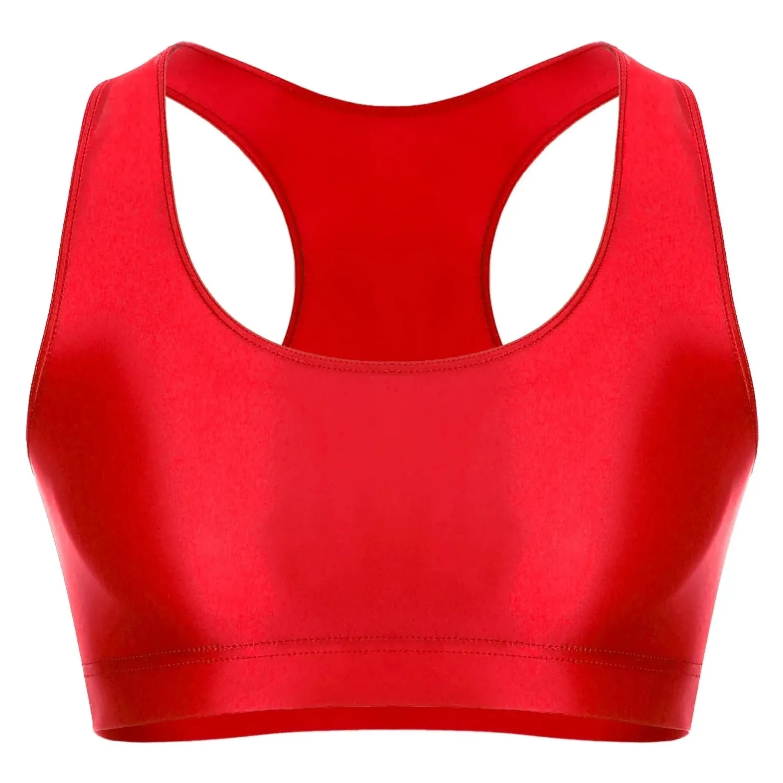 Men's Glossy Sports Crop Top