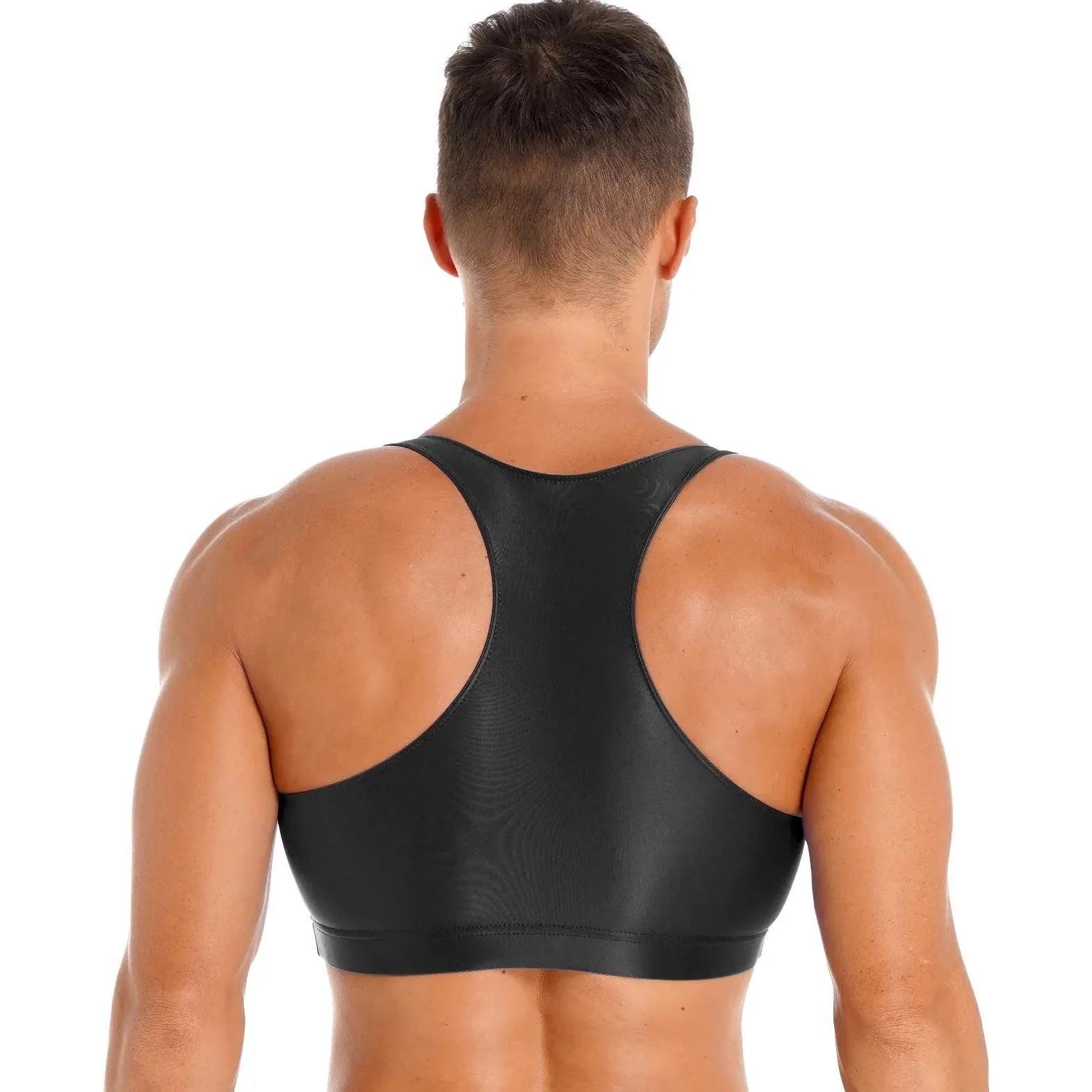 Men's Glossy Sports Crop Top
