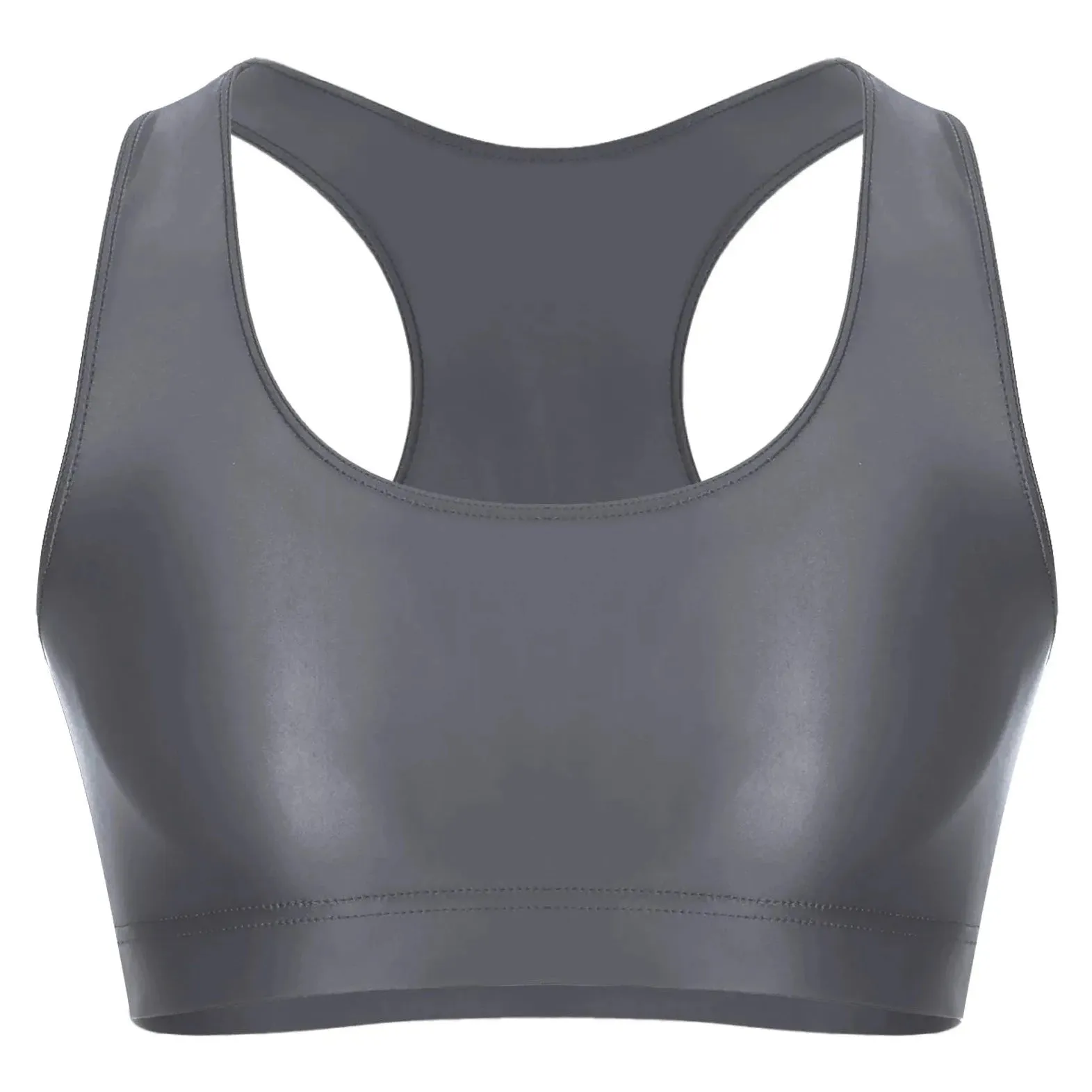 Men's Glossy Sports Crop Top