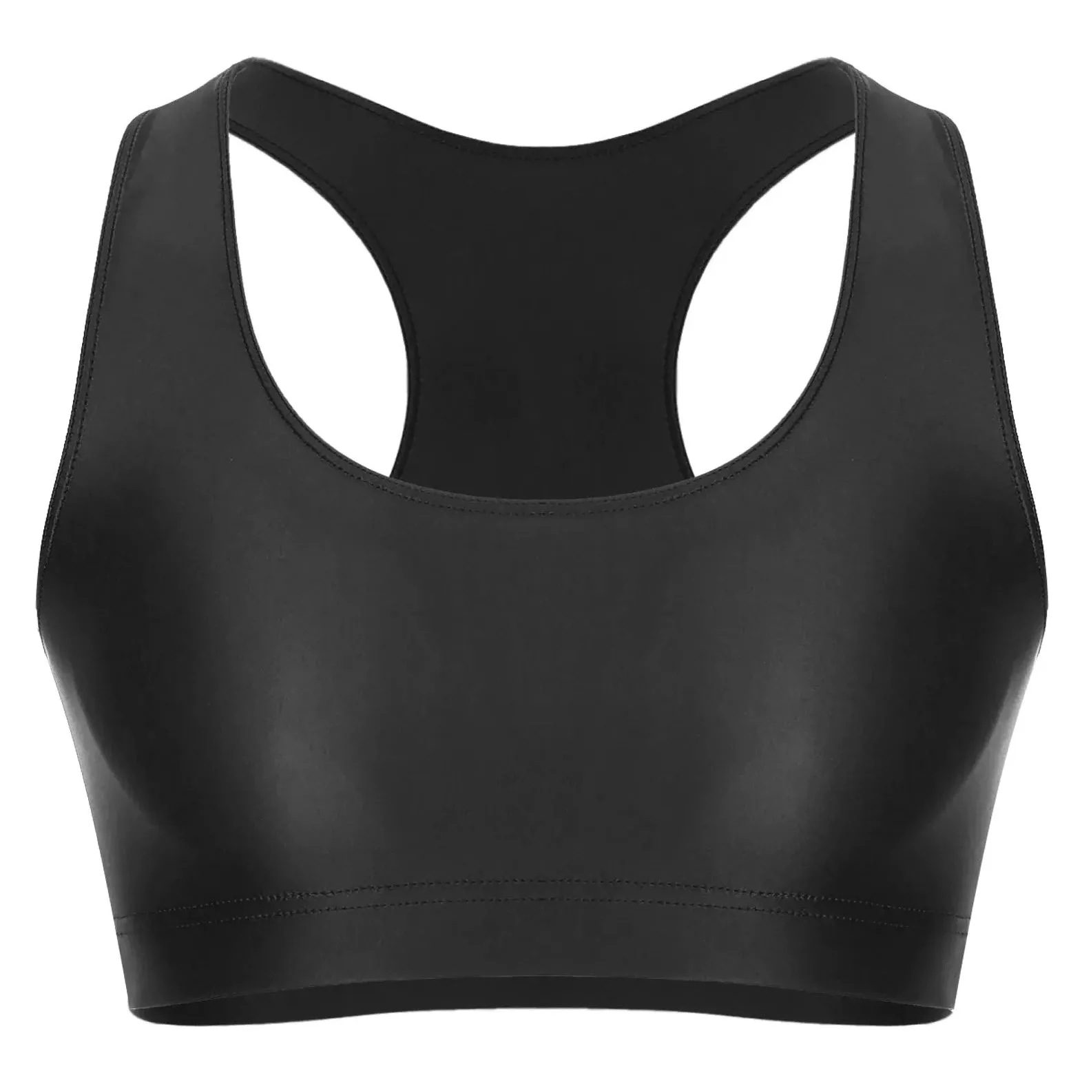 Men's Glossy Sports Crop Top
